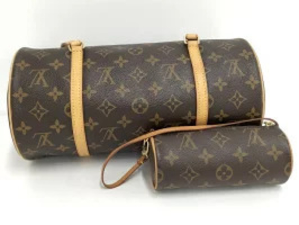 Louis Vuitton Monogram Pouch Handbag Papillon Brown